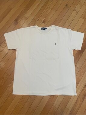 Polo by Ralph Lauren Cream Crewneck T-Shirt with Navy Pony